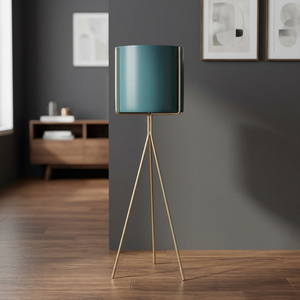 Turquoise & gold plant <b>stand</b>. Turquoise plant <b>pot</b> with gold <b>stand</b> plant <b>pot</b> - Product Image 4