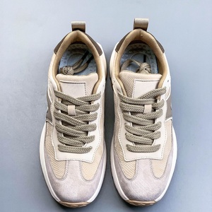 Chaussures décontractées modernes en toile à lacets et bout fermé pour hommes, avec doublure en maille, en cuir véritable, design haut de gamme de qualité supérieure - Product Image 2