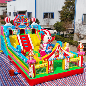 Grande toboggan gonflable écologique d'extérieur pour <span class=keywords><strong>30</strong></span> enfants, PVC de qualité commerciale 12mx6mx6m pour les événements de terrain de jeux et de carnaval - Product Image 1