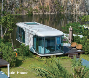 Estrutura de aço luxo <span class=keywords><strong>Capsule</strong></span> Apple Cabin seguro impermeável para acampamento ao ar livre Quarto em Villas ou hotéis também para lojas - Product Image 3
