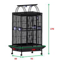 Cage de Luxe Interactif et Respirant pour Perroquets, Grande Villa en Fil Métallique Solide en Acier Inoxydable, Qualité Supérieure, Vente Chaude Joysing