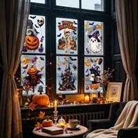 Autocollants de fenêtre en vinyle 3D autocollants personnalisés ECO pour Halloween, décalcomanies pour vitrine de magasin