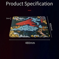 Darmoshark PAD-1 Tapis de souris de jeu au design original 480x400 MM en caoutchouc pour ordinateur Gamer Tapis de souris de bureau
