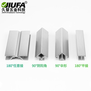 Jiufa Aluminum Plastic Baseboard <b>Corner</b> 90 Degree Inside Outside 180 Degree Flush Joint For Kitchen <b>Cabinet</b> - Product Image 1