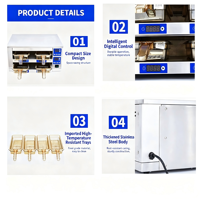 Armoire isotherme commerciale en acier inoxydable pour viande et aliments, deux niveaux quatre plateaux, deux niveaux six plateaux, pour chaînes de restauration rapide et restaurants occidentaux