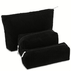 <b>Small</b> Makeup <b>Bag</b> for Purse, Travel Cosmetic <b>Bag</b> Makeup Pouch Corduroy Portable Versatile Zipper Pouch for Women - Product Image 1