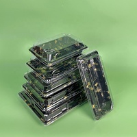 Boîtes à sushi jetables en plastique de qualité alimentaire pour la vente en gros en usine, emballages à emporter pour la restauration rapide et les snacks pour restaurants