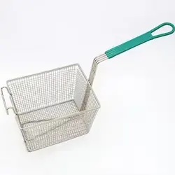 <span class=keywords><strong>Passoire</strong></span> perforée 304 panier <span class=keywords><strong>à</strong></span> frire en métal antiadhésif en acier inoxydable Rectangle Fry Poulet Panier KFC Friteuse Panier - Product Image 3