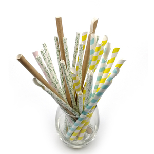 Gorlando de papel de Kraft de paja cuchara batido pajas de beber de paja de papel - Product Image 1