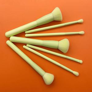 7pcs Makeup <b>Brush</b> Set Synthetic Hair Wood Handle Aluminum Ferrule Flat Foundation Customizable Wholesale Cosmetic <b>Brushes</b> - Product Image 5