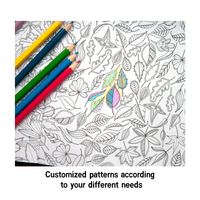Haute qualité OEM impression pas cher en vrac parfait reliure fleur coloriage dessin livre pour adultes