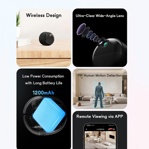 Mini Cámara de Seguridad Magnética Wifi con Batería, Detección Humana Inteligente con IA, Visión Nocturna, Cámara IP Inalámbrica, Cámara de Seguridad IR Invisible - Product Image 4