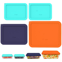 Couvercles de remplacement en silicone de qualité alimentaire sans BPA pour bols en verre Pyrex et Anchor Hocking, disponibles en 3, 6 et 11 tasses
