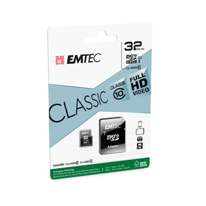 Emtec Classic Micro SDHC 32GB คลาส 10 UHS1 U1 คลาส 10 พร้อมตัวอ่านการ์ด USB-A - Product Image 2
