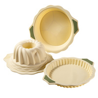 Moule à tarte en silicone rond, moule à pâtisserie antiadhésif avec poignées, moule à gâteau en silicone réutilisable pour tarte, quiche, pâtisserie