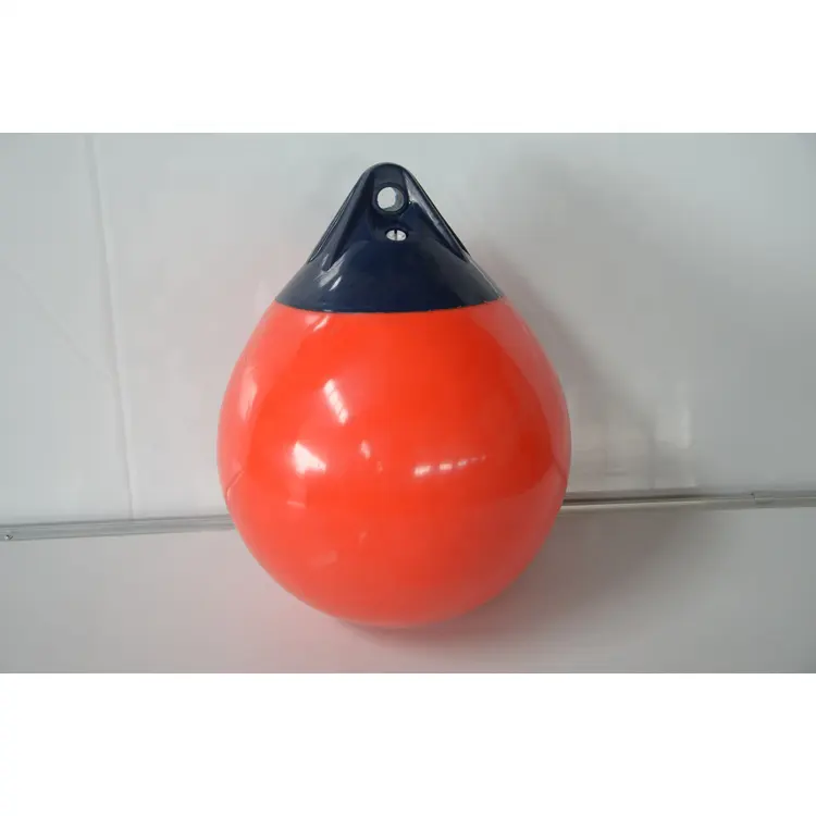 A0 Series PVC Boat Fender Red Inflatable Marine Marker Buoy UV Protective For Yacht Dock