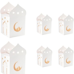 Cajas de Regalo Decorativas DAMAI con Diseño de Castillo de Estrellas y Luna, Cajas de Papel Calado para Fiestas, Decoración de Mesa para Celebraciones de Ramadán y Eid - Product Image 4