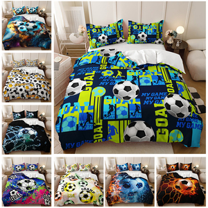 Customised <strong>Football</strong> <strong>Duvet</strong> <strong>Cover</strong> 3 Piece Microfiber Fabric 500TC Bedding Set for Home &amp; Hotel Use - Product Image 3