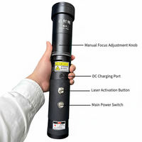 Allumeur laser circulaire portatif 120W personnalisé, distance maximale 18m avec lentille pour l'allumage à distance lors des exercices d'incendie