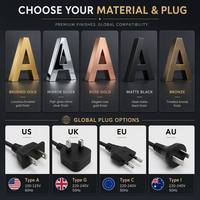 Letras LED Personalizadas, Letreros Luminosos con Alfabeto, Letrero de Metal Industrial Vintage con Bombillas para Decoración de Bares, Restaurantes y Cafés