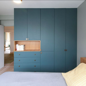 Camera da letto mobili vestiti di stoccaggio dipinto opaco bianco guardaroba in legno 4 porte a battente armadio armadio per vestiti - Product Image 4