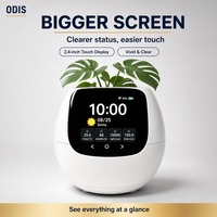 Moniteur intelligent pour plantes d'intérieur ODIS, WiFi, 4 en 1, capteur de soin des plantes, écran LCD, température, humidité, lumière, niveau d'eau