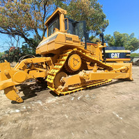 Bulldozer sur chenilles Caterpillar D8R d'occasion d'origine japonaise 2023 avec moteur CAT 3406 et ripper pour travaux de construction et nivellement de terrain
