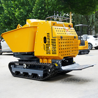 Mini-dumper sur chenilles hydraulique rotatif de 1200 kg YH-1200, camion-benne automoteur sur chenilles de 1,2 tonne avec rotation de 180° °   Trémie rotative