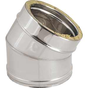 Double paroi 45 ° Bend Iron Fitting Intern. Ø 180-Externe. Application d'eau d'huile de connexion de soudure de pression de Ø 230 PN16 coulée peinte - Product Image 1