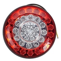Feu arrière LED 24V homologué E-MARK pour camion, remorque, camping-car, feu de signalisation rond LED, feu stop
