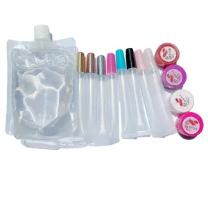 Lip Gloss Base Diy Matte Lipgloss Kit Handmade Liquid Lipstick Set Making Your Own Lip Gloss Mixing Colorful Flavors