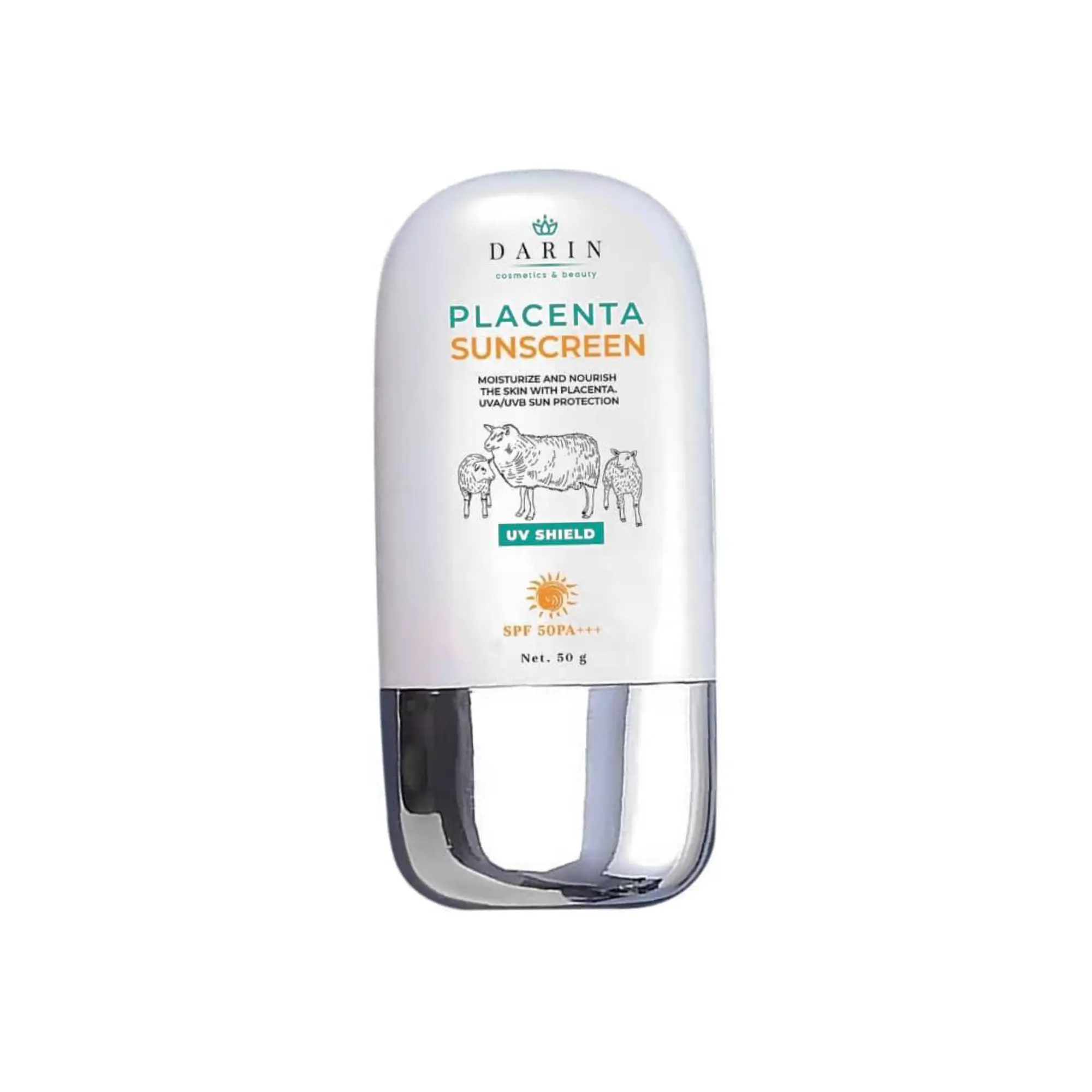 Top Selling Skin Care Product Placenta Facial Sunscreen SPF50+++ for All Skin Type Net weight 50 gram Made in Thailand