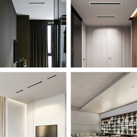 Lumière de grille LED commerciale de forme carrée linéaire noire pour intérieur, bureau, maison, 5W, 12W, 15W, 20W, 36W, 40W