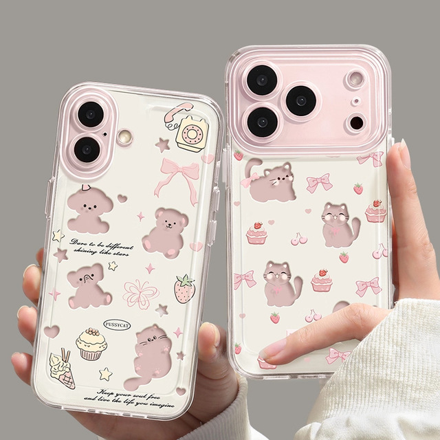 Cute Cartoon Dog TPU Phone Case Anti-Scratch Shockproof Soft Protective Cover for 17 Promax Pro 16 15 Plus 14 13 12 11