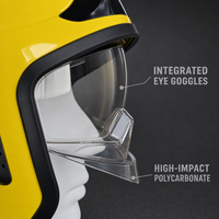 Casque de pompier professionnel ignifuge sur mesure, protection intégrale, avec rails tactiques et visière rétractable