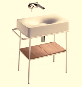 Bathroom Renovation Transitional Kitchen <strong>Post</strong> Modern Style <strong>Wash</strong> Counter Vanity Unit Steel Vanity Set Dressing Console Table CHIC - Product Image 2