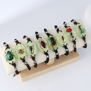 Đồ Trang Sức Làm Bằng Tay Côn Trùng Hổ Phách Hóa Thạch Vòng Đeo Tay Sáng Bất Bọ Cạp Mặt Dây Chuyền Lỗi Trong Nhựa Bangle Bất Côn Trùng Vòng Đeo Tay Cho Nam Giới - Product Image 2