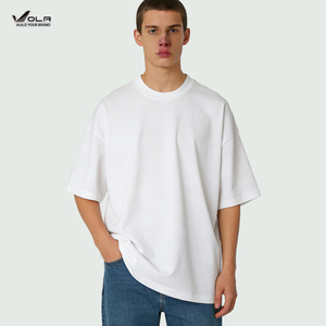 เสื้อยืดโอเวอร์ไซส์ผู้ชาย <span class=keywords><strong>OLA</strong></span> ผ้าหนา 250gsm เสื้อยืดเนื้อหนัก 100% ผ้าฝ้าย 300gsm สตรีทแวร์ ทรงบ็อกซี่ พิมพ์ลายกราฟิกแบบ DTG - Product Image 6