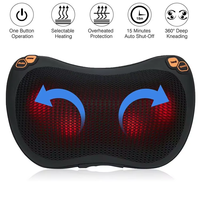 Coussin de massage léger et compact à brancher, avec compresse chaude, massage Shiatsu par pétrissage, masseur cervical en mousse à mémoire de forme, coussin en U portable pour le voyage