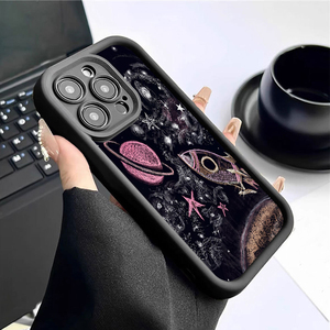 Cover per cellulare antiurto in TPU con stampa Scrawl Space Rocket Ball e design a scala per Samsung <span class=keywords><strong>Galaxy</strong></span> A07 A17 A56 S26 Ultra - Product Image 5