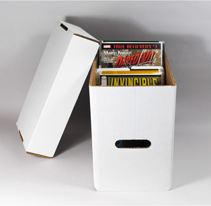 Oem Custom Label White Cardboard Comic Book Bins Storage Comic Book Boxes