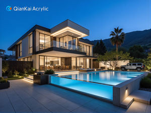 Qiankai acrylique piscine usine vente directe maison jardin extérieur fibre artificielle mur de verre acrylique piscine 100mm - Product Image 3