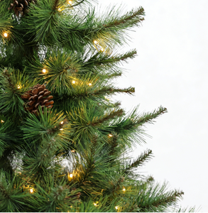 <span class=keywords><strong>Sapin</strong></span> <span class=keywords><strong>de</strong></span> Noël artificiel en pin <span class=keywords><strong>de</strong></span> 2,3 m pré-décoré avec base autoportante, résistant aux intempéries, écologique, pour la maison, les fêtes, l'intérieur et usage commercial - Product Image 2