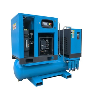 Compresseur à vis rotatif silencieux 7,5 kW à 22 kW tout-en-un 4-en-1 8 bars 16 bars avec sécheur et composant moteur principal - Product Image 4