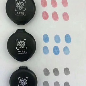 Đầy Màu Sắc Màu Đỏ Màu Xanh Đen Thuận Tiện Nhà Máy Giá Vòng Dấu Vân Tay Dấu Ngón Tay In Mực Pad - Product Image 2