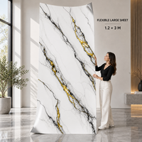 Papier peint autocollant à motif feuille d'or blanc, 2,3 mm, mousse PET IXPE, pour murs décoratifs de salon