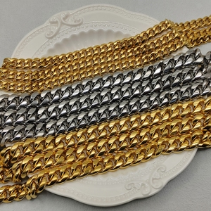 Cadenas Cubanas Estilo Miami Hip Hop Al Por Mayor Chapadas en Oro PVD de 14K, 18K y <span class=keywords><strong>24K</strong></span>, Collar de Acero Inoxidable, Joyería para Hombre - Product Image 3