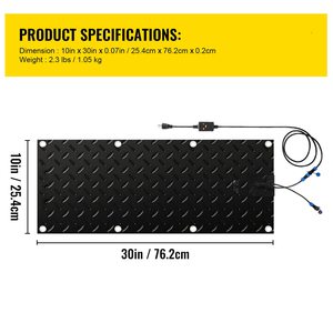 Tapis de fonte de neige et de glace connexion de tapis chauffant en caoutchouc antidérapant avec cordon d'alimentation coussin d'allée chauffant, tapis de passerelle de fonte de neige - Product Image 2