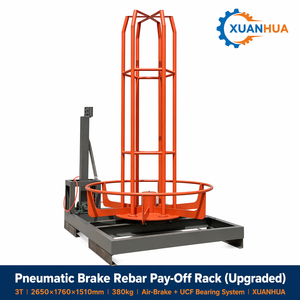 Support de déroulage vertical robuste de 3 tonnes avec <span class=keywords><strong>frein</strong></span> pneumatique et guide anti-emmêlement pour plieuse automatique de barres d'armature - Product Image 6