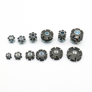 Connettore per tubi in metallo per gambe di mobili, inserti per tubi in acciaio Sunflower, dado di collegamento filettato per pannelli espositivi - Product Image 1